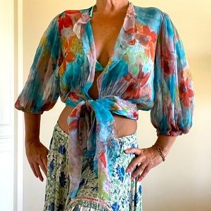 French vintage sheer blouse